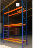 رف تخزين صناعي ثقيل مقاس الارتفاع 5م×90سم