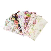 7 قطع قماش مورد 25x25 سم