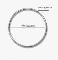 حلقتين معدنية لحقائب الكروشيه - حلقات فضية حلقة