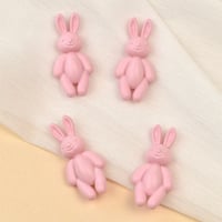 ازارير ارنب اطفال مواليد 4 حبة ازارير وردي