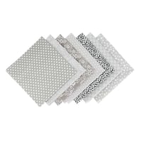 7 قطع قماش رمادي 25x25 سم