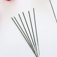 اعواد ساق زهور ورود كروشيه اخضر حديد ( ٥ حبات)