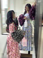 فستان قطني بأكمام طبقات