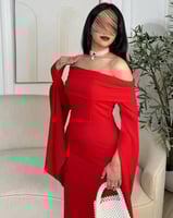 فستان ميد لون احمر