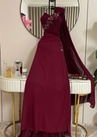 فستان شيفون وباربي وتطريز