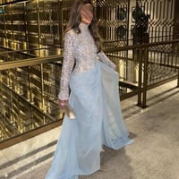 فستان تل علا دانتيل مطرز