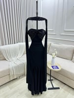 فستان كريب مع تطريز راقي