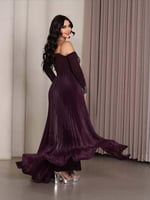 فستان باربي تطريز مع ذيل