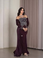 فستان باربي تطريز مع ذيل