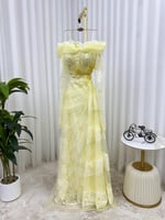 فستان تل مطرز