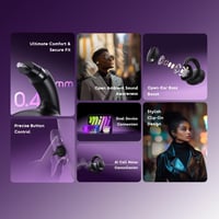 سماعات أذن oraimo لاسلكية OpenSnap صوت جهير قوي