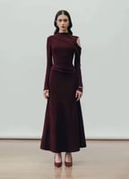 فستان برغندي