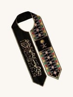 وشاح القط العسيري - لون أسود