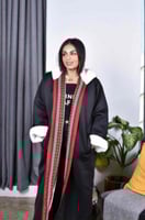 فروه نسائي مطرزه بالسدو الاحمر