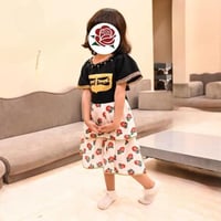 فستان قرقيعان لون اسود وابيض