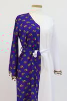 جلابية نسائية شالكي/كحلي ربطة الشعر مجانية