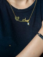 سلسال اسمين تصميم فريد مرصع زركون