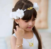 طوق الورد وسلسال بناتي بالاسم