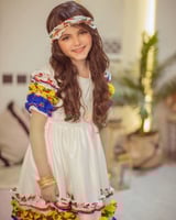 فستان بناتي بالاسم طبقات شالكي