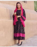 فستان نسائي شالكي مع الطرحه