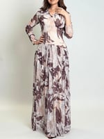 فستان ظلال الورد – دانتيل مطبوع