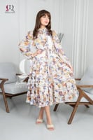 فستان مشجر فخم وانيق مع البس طبقات