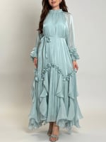 فستان ليالي البرقوق – شيفون مزهّر