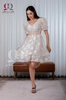 فستان قصير بخامة انيقة ومميزة