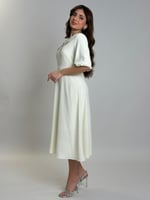 فستان أناقة المارون – قصة ميدي كلاسيك