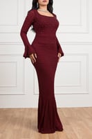 فستان استرتش مزين ب الاكسسوارات