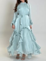 فستان ليالي البرقوق – شيفون مزهّر