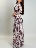 فستان ظلال الورد – دانتيل مطبوع