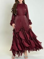 فستان ليالي البرقوق – شيفون مزهّر