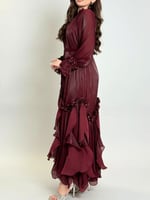 فستان ليالي البرقوق – شيفون مزهّر