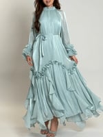 فستان ليالي البرقوق – شيفون مزهّر