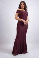 فستان دانتيل أوف شولدر – ذيل ناعم