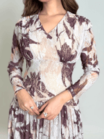 فستان ظلال الورد – دانتيل مطبوع