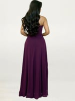 فستان سهرة شيفون مطرز