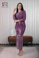 فستان ناعم ماسك اكمام طويلة