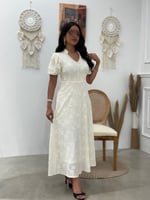 فستان دانتيل مورد بياقه V