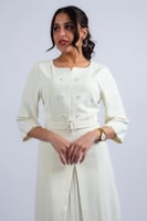 فستان ميدي بتصميم كلاسيكي أنيق