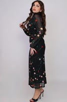 فستان ورد المساء – طباعة أنثوية