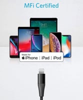 انكر كابل يو اس بي سي الى لايتنينج نايلون مضفر قما...