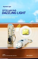 مصباح يدوي صغير سلسلة مفاتيح LED مصباح يدوي محمول...