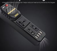 عاكس كهربائي للسيارة 200 واط - محول تيار مستمر 12...