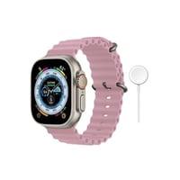 ساعة الترا ميني بشاحن لاسلكي مقاس 38 اللون وردي