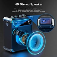 جهاز كاريوكي مع اثنين ميكروفون لاسلكي من جيه واي ا...