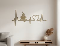 لوحة حائط معدنية لعشاق القهوة - تثبت بلاصق قوي مرف...