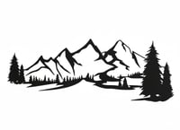 لوحة جبال جليديه