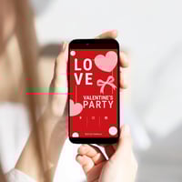 ثيم يوم الحب الأحمر ، مطبوع جاهز للتوصيل